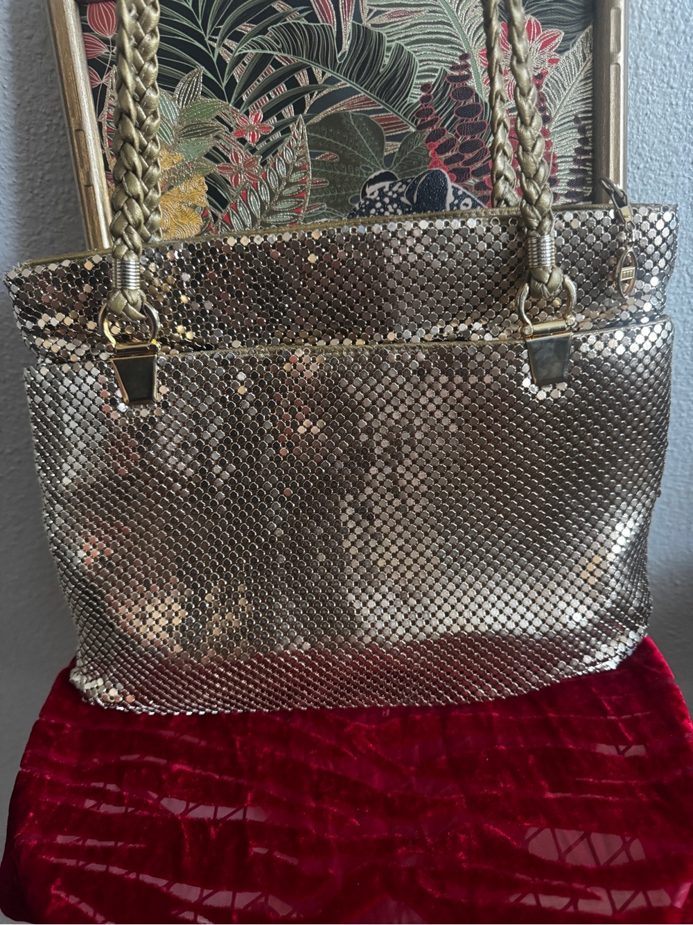 Vintage Jotta Gold Metal Mesh Shoulder Bag Disco 70s 80s Jayco California